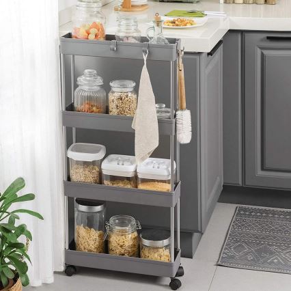 Chariot de rangement mobile MARGE gris