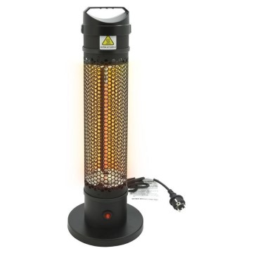 Chauffage infrarouge de sol 1000W/230V IP44 noir