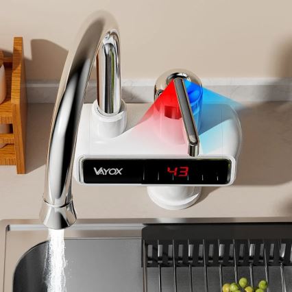 Chauffe-eau instantané avec écran Chauffe-eau instantané avec écran LED 3000W/230V IPX4 blanc3000W/230V IPX4 blanc