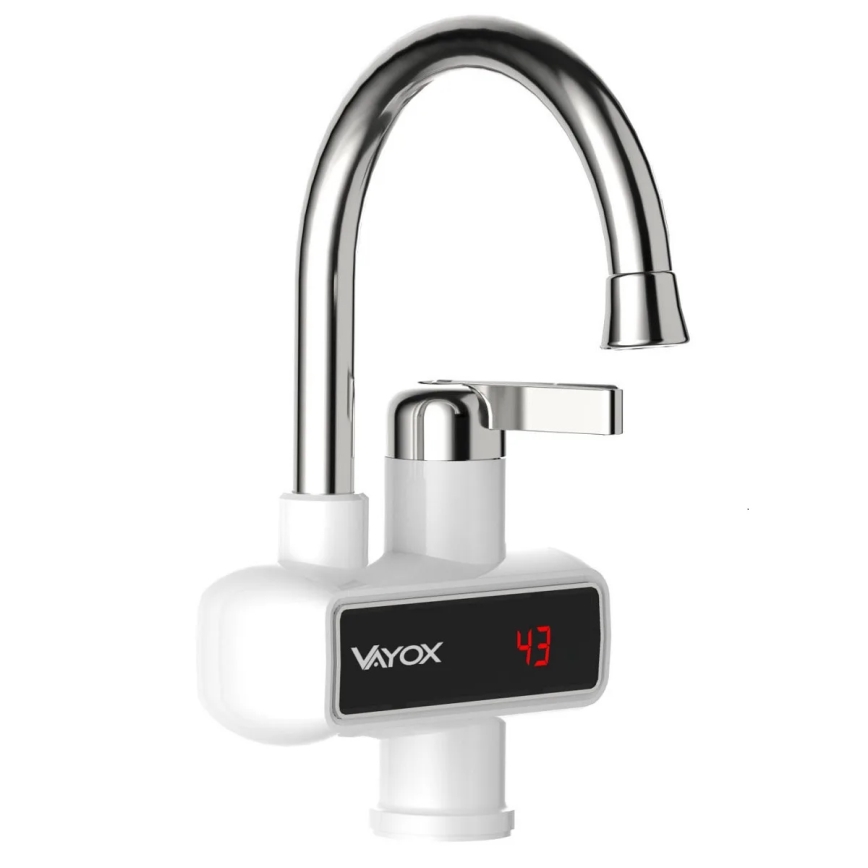 Chauffe-eau instantané avec écran Chauffe-eau instantané avec écran LED 3000W/230V IPX4 blanc3000W/230V IPX4 blanc