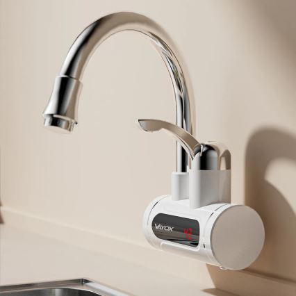 Chauffe-eau instantané avec écran Chauffe-eau instantané avec écran LED 3000W/230V IPX4 blanc3000W/230V IPX4 blanc