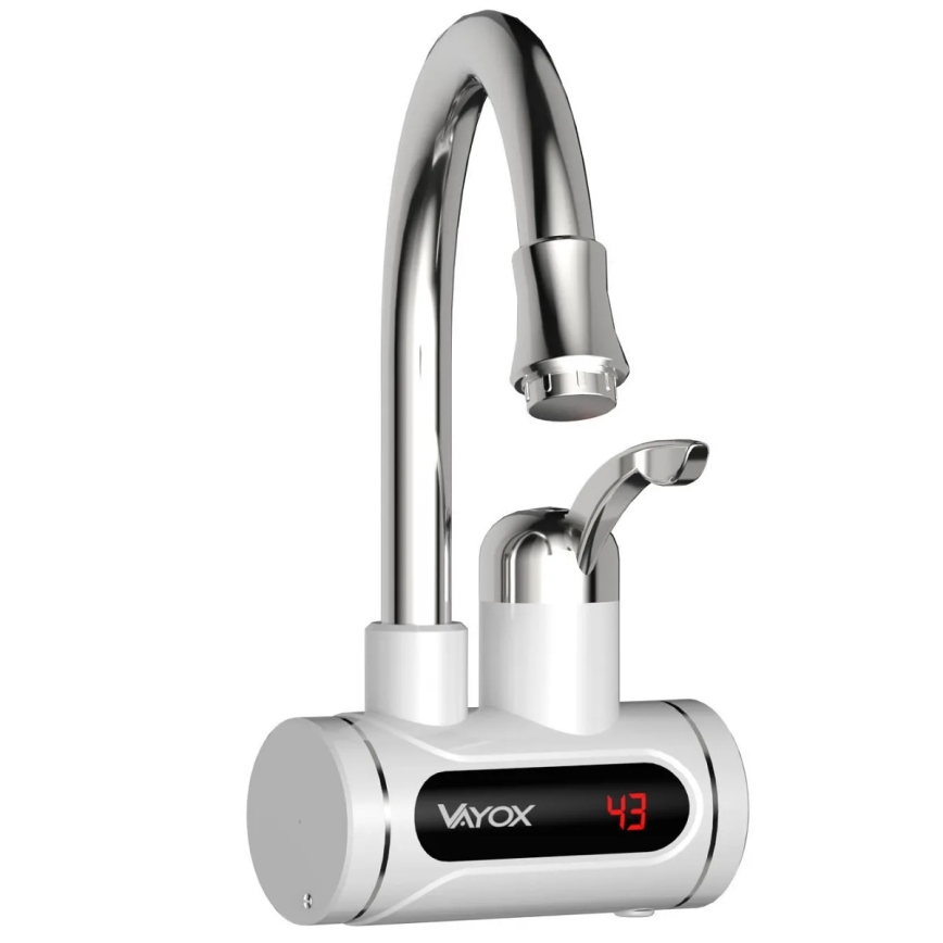 Chauffe-eau instantané avec écran Chauffe-eau instantané avec écran LED 3000W/230V IPX4 blanc3000W/230V IPX4 blanc