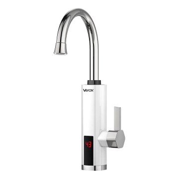 Chauffe-eau instantané avec écran LED 3000W/230V IPX4 blanc