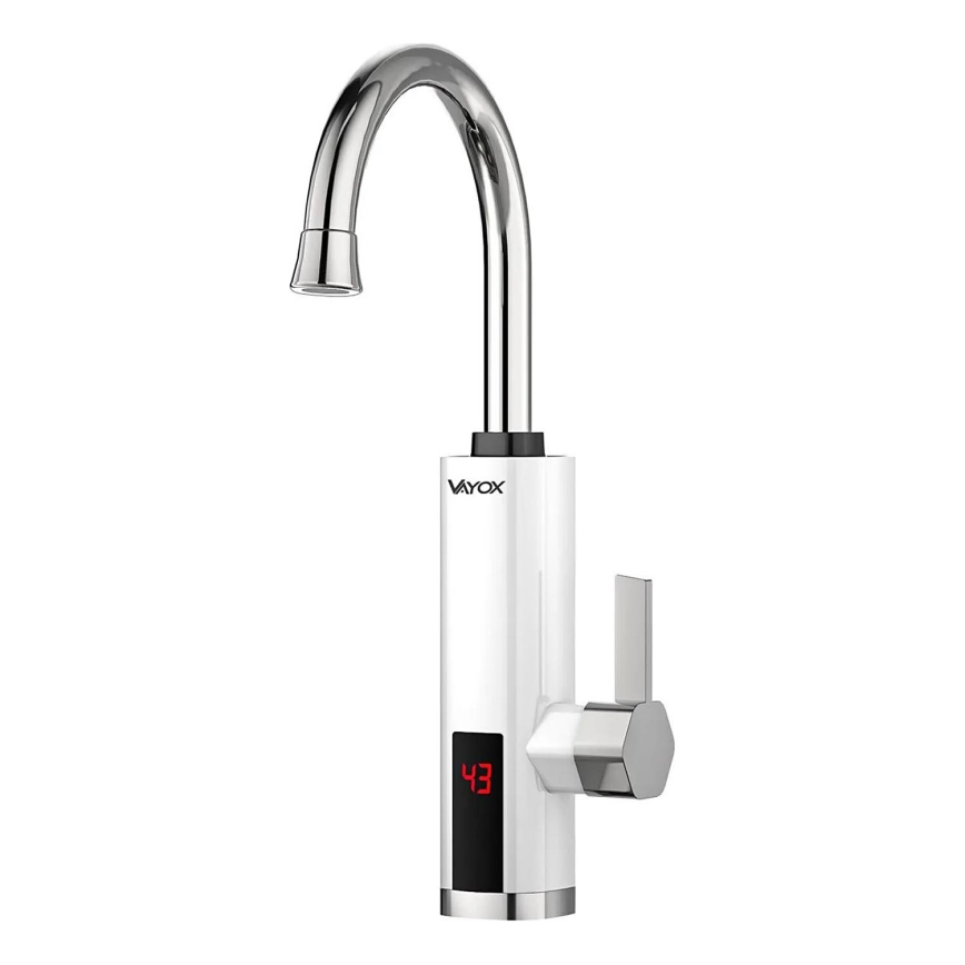 Chauffe-eau instantané avec écran LED 3000W/230V IPX4 blanc