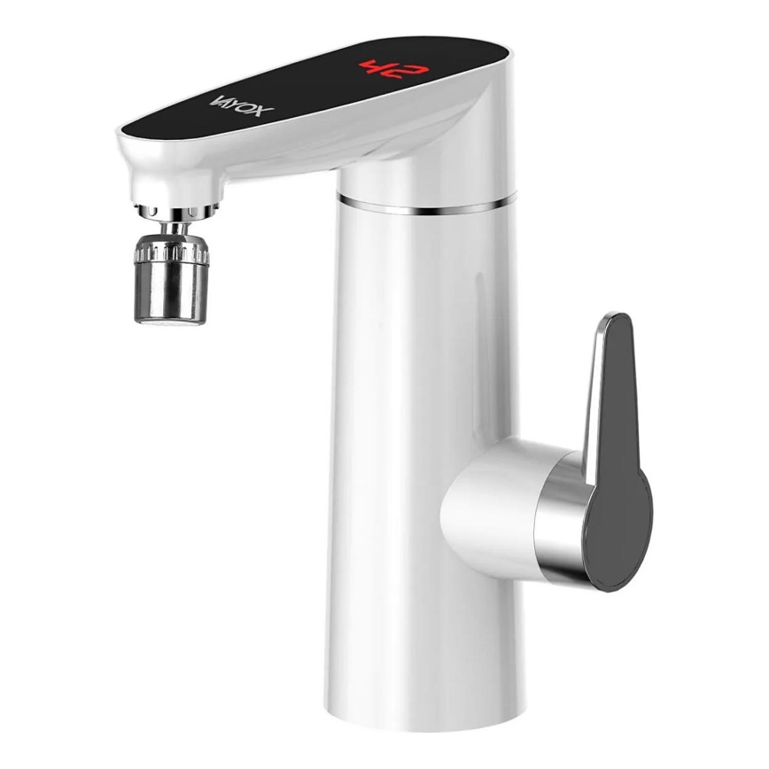Chauffe-eau instantané avec écran LED 3000W/230V IPX4 blanc
