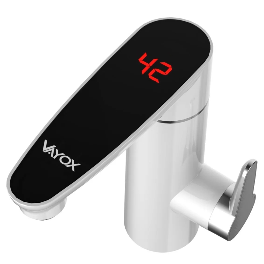 Chauffe-eau instantané avec écran LED 3000W/230V IPX4 blanc