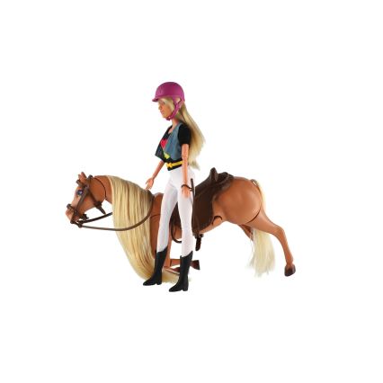 Cheval à coiffer avec poupée et accessoires