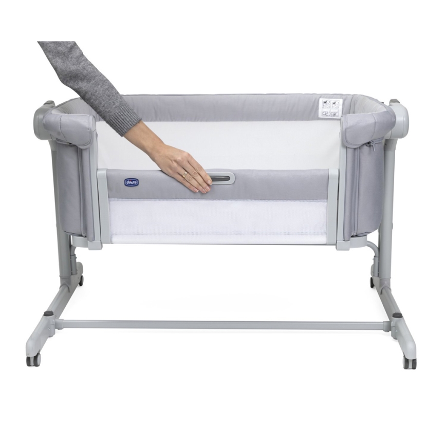 Chicco - Berceau pour bébé 2en1 2v1 NEXT2ME MAGIC EVO gris clair