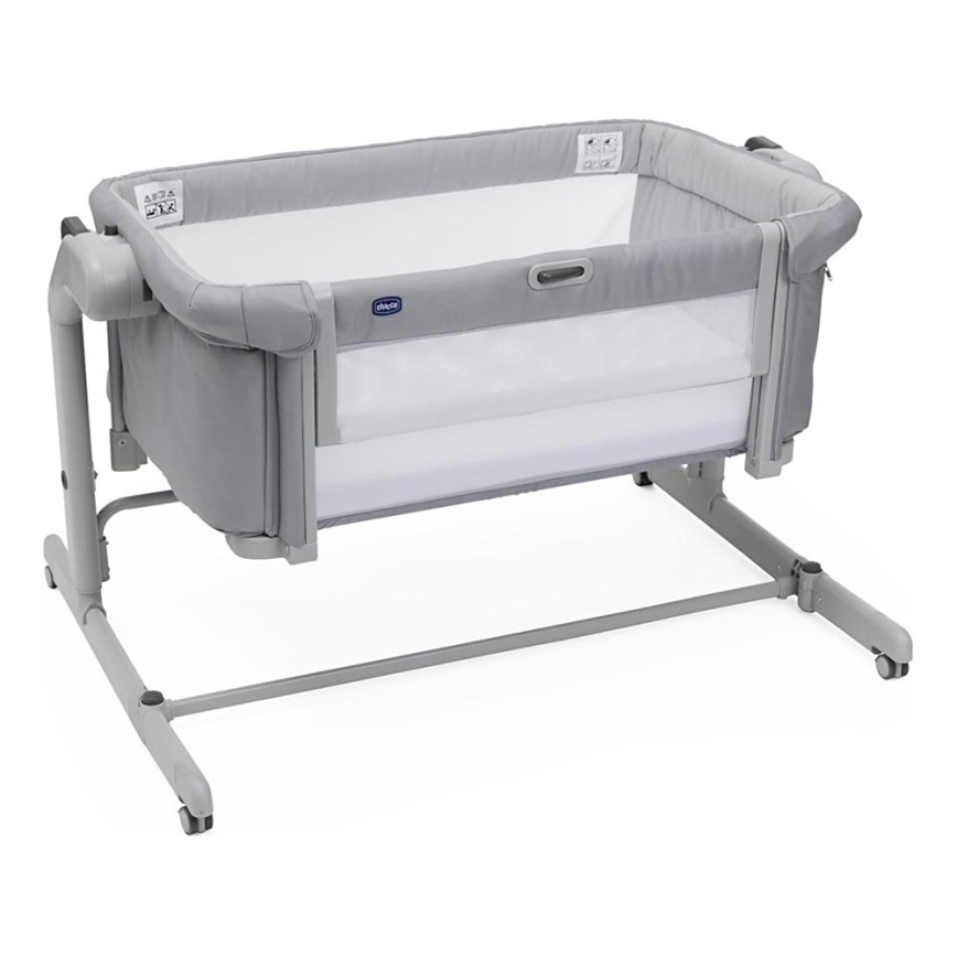 Chicco - Culla per bambini 2in1 2v1 NEXT2ME MAGIC EVO grigio chiaro