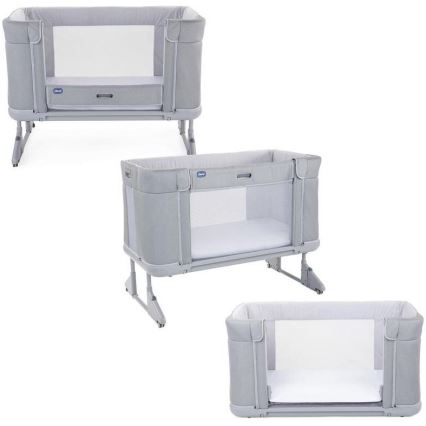 Chicco - Culla per bambini 3in1 3v1 NEXT2ME FOREVER grigio chiaro