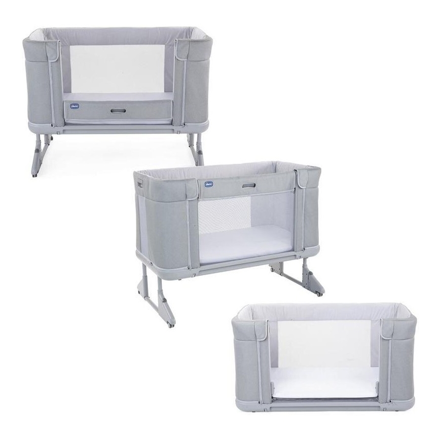 Chicco - Culla per bambini 3in1 3v1 NEXT2ME FOREVER grigio chiaro
