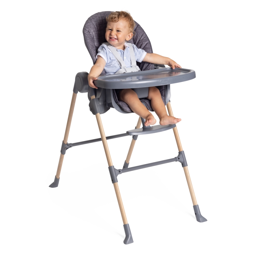 Chicco - Esstischstuhl für Kinder Polly Essential - grau