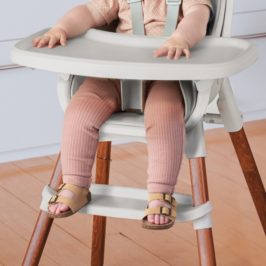 Chicco - Esstischstuhl für Kinder ZEST 3in1 weiß/grau
