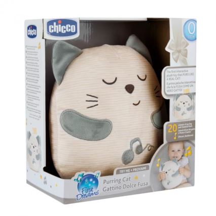 Chicco - Jouet interactif en peluche chat 3xAAA