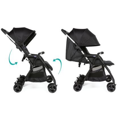 Chicco - Kinderwagen für Zwillinge OHLALA TWIN Black Nacht schwarz