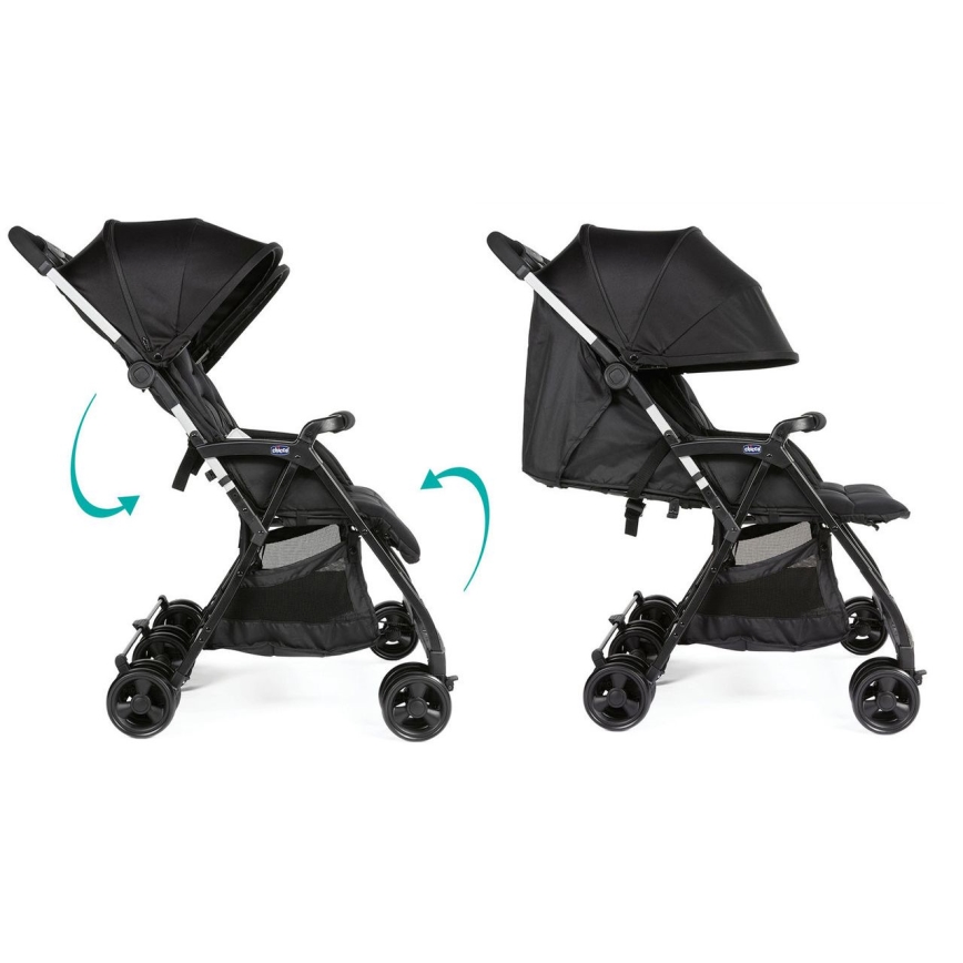 Chicco - Kinderwagen für Zwillinge OHLALA TWIN Black Nacht schwarz