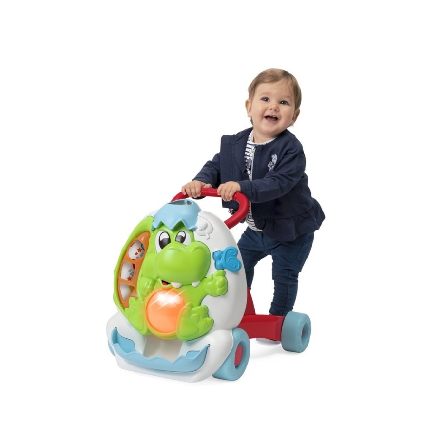 Chicco - Lauflernhilfe mit Aktivitäten und Klängen 2-in-1 DINO