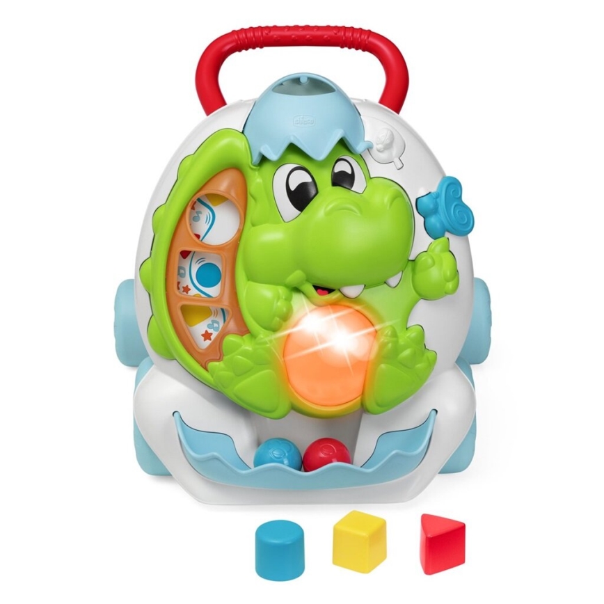Chicco - Lauflernhilfe mit Aktivitäten und Klängen 2-in-1 DINO