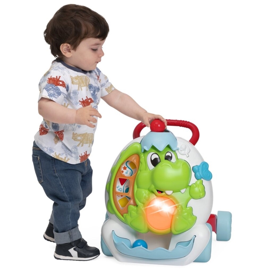 Chicco - Lauflernhilfe mit Aktivitäten und Klängen 2-in-1 DINO