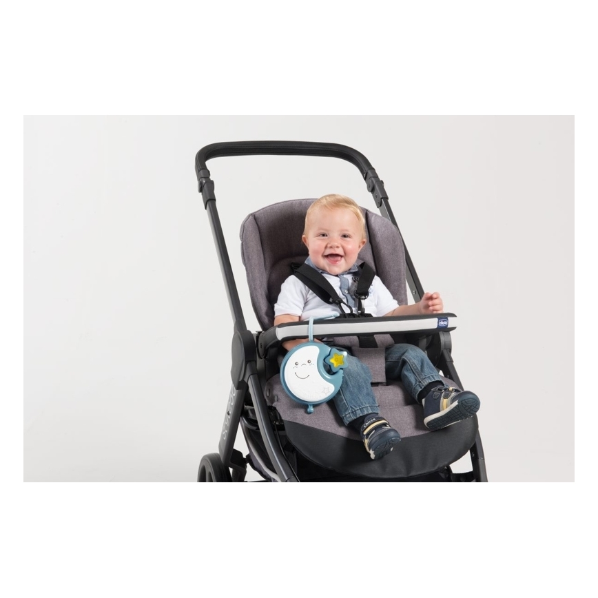 Chicco - Mobile pour lit de bébé avec mélodie 3in1 NEXT2DREAMS 3xAA bleu