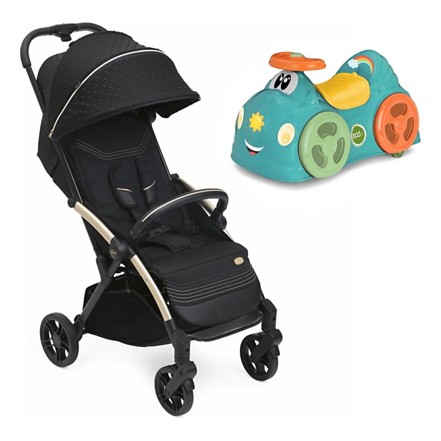 Chicco - Passeggino GOODY XPLUS Black Re_Lux Eco+ + push macchina ALL AROUND