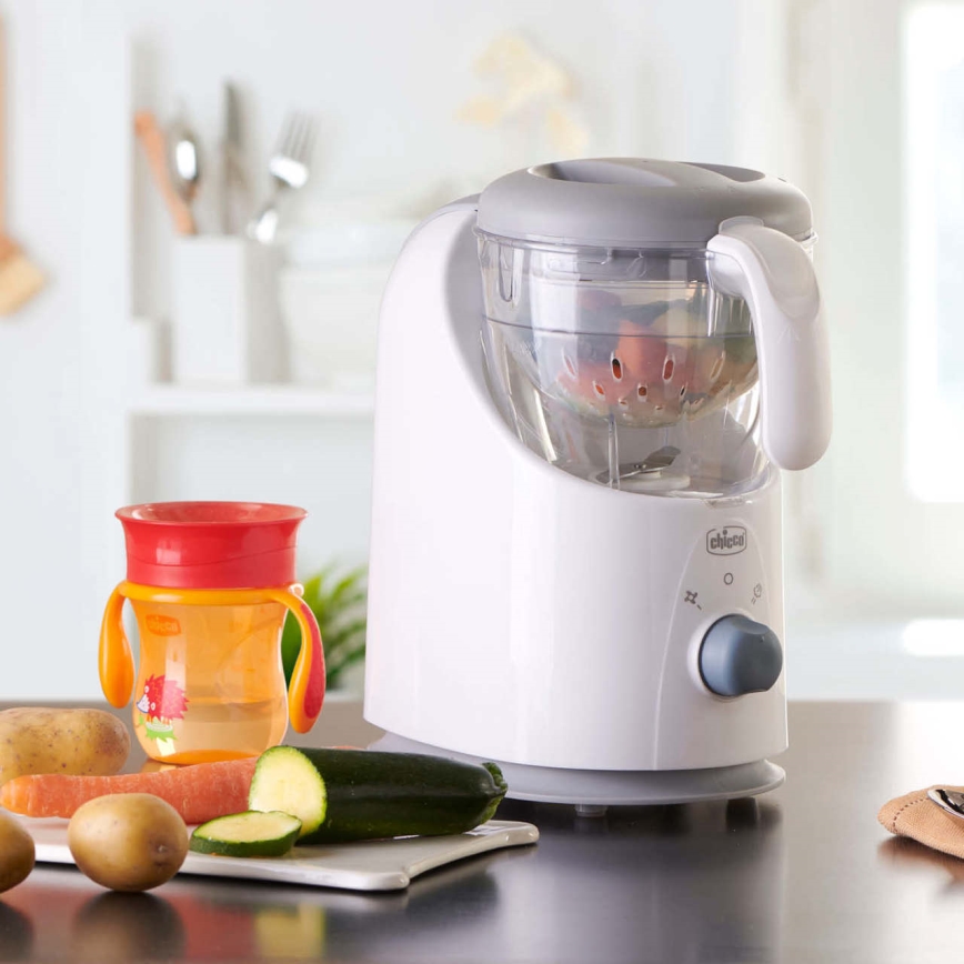 Chicco - Pentola a vapore e frullatore 4in1 EASY MEAL