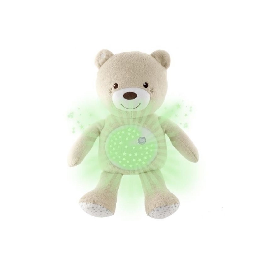 Chicco - Proiettore con melodia BABY BEAR 3xAAA beige