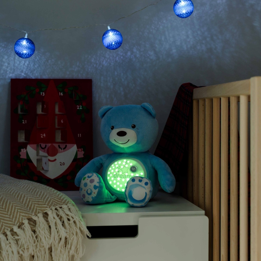 Chicco - Proiettore con melodia BABY BEAR 3xAAA blu