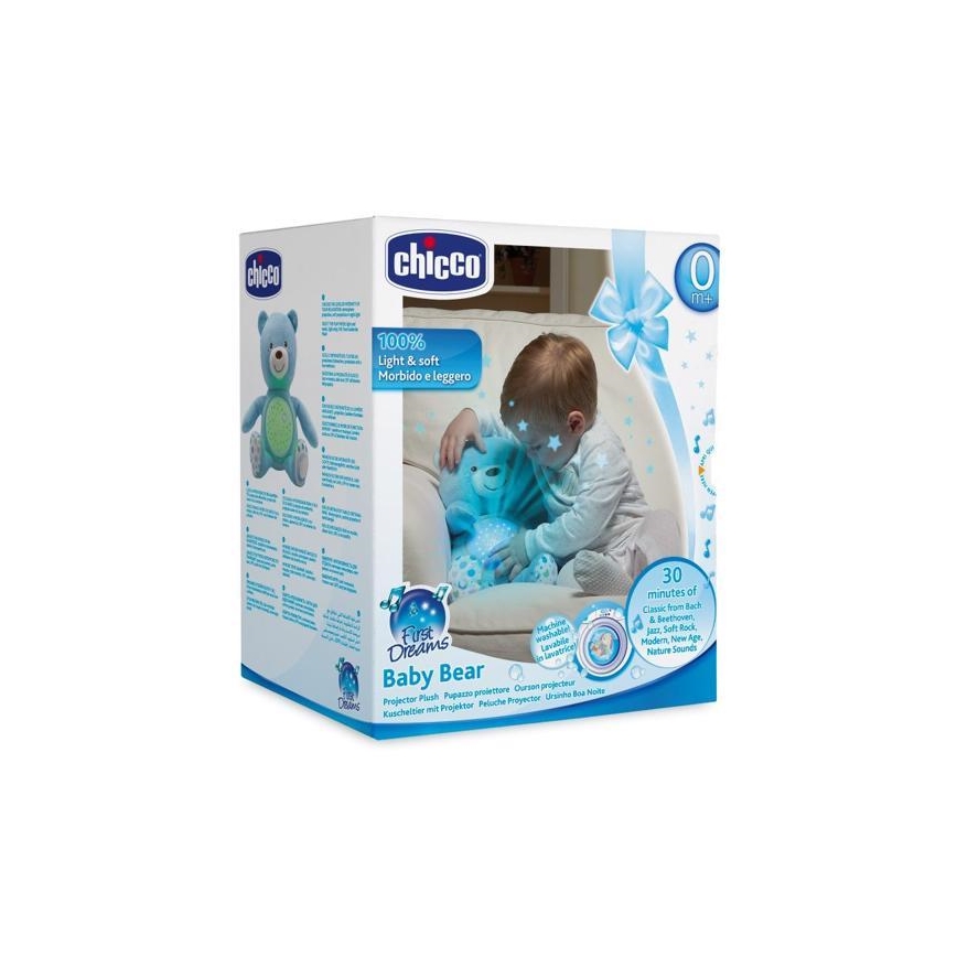 Chicco - Proiettore con melodia BABY BEAR 3xAAA blu