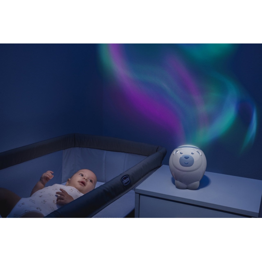 Chicco - Projecteur enfant 2en1 POLAR BEAR bleu
