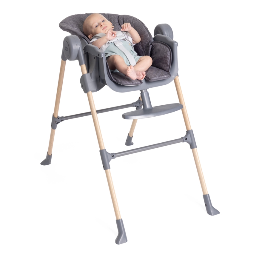 Chicco - Sedia da pranzo per bambini Polly Essential - grigio