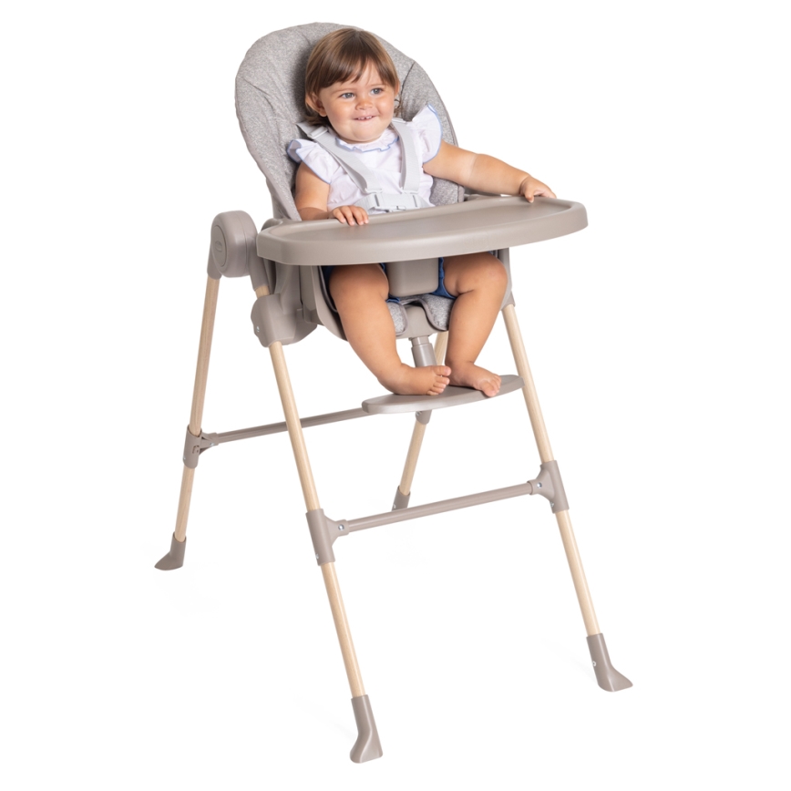 Chicco - Sedia da pranzo per bambini Polly Essential - grigio/marrone