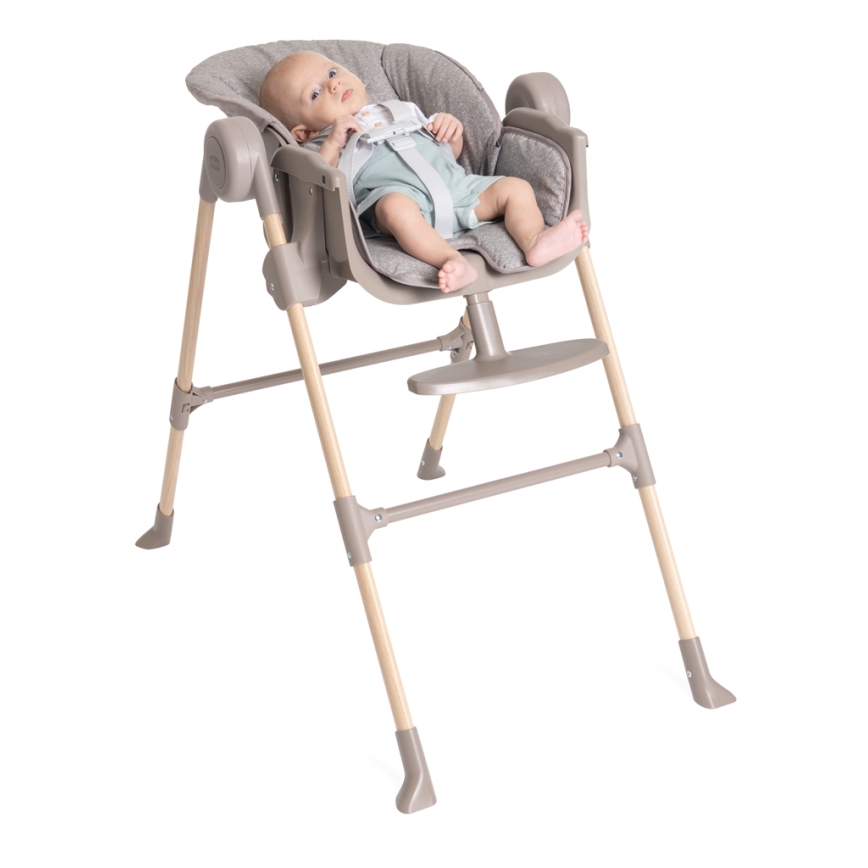 Chicco - Sedia da pranzo per bambini Polly Essential - grigio/marrone