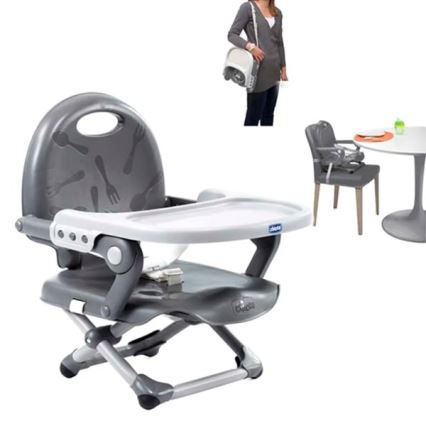 Chicco - Seggiolino portatile per bambini POCKET SNACK grigio