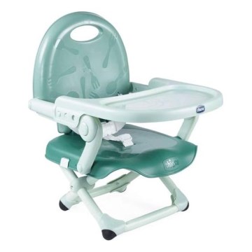 Chicco - Tragbarer Kinderstuhl mit Sitzerhöhung POCKET SNACK türkisfarben