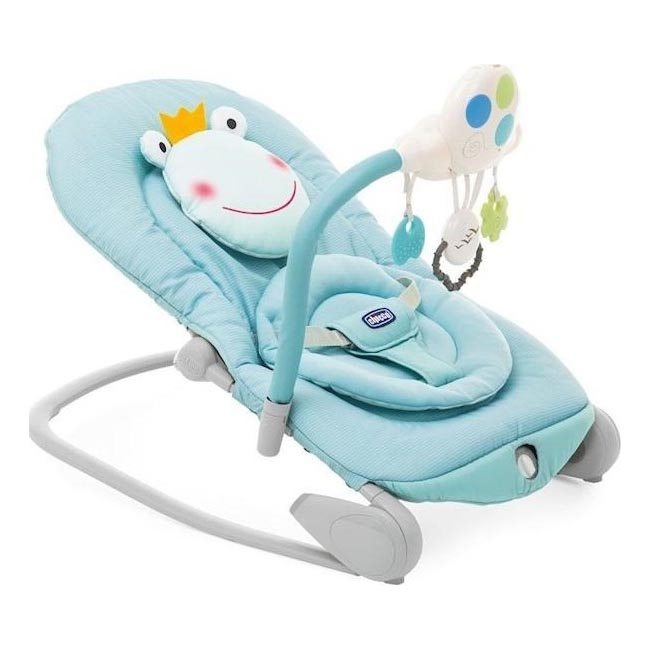 Chicco - Transat bébé vibrant avec mélodie BALLOON Froggy bleu
