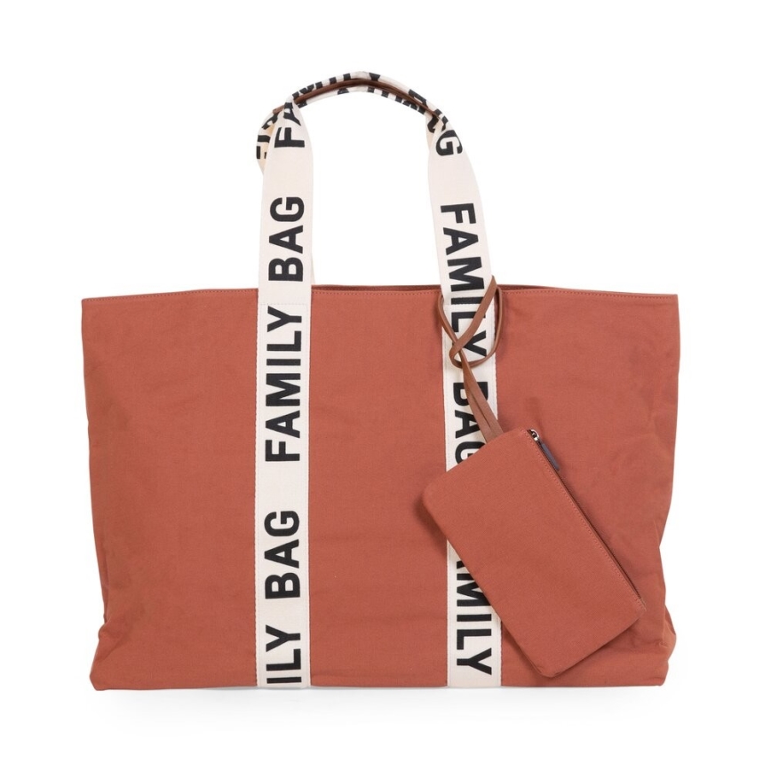 Childhome - Borsa da viaggio FAMILY BAG CANVAS arancione