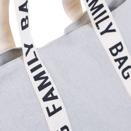 Childhome - Borsa da viaggio FAMILY BAG CANVAS bianco