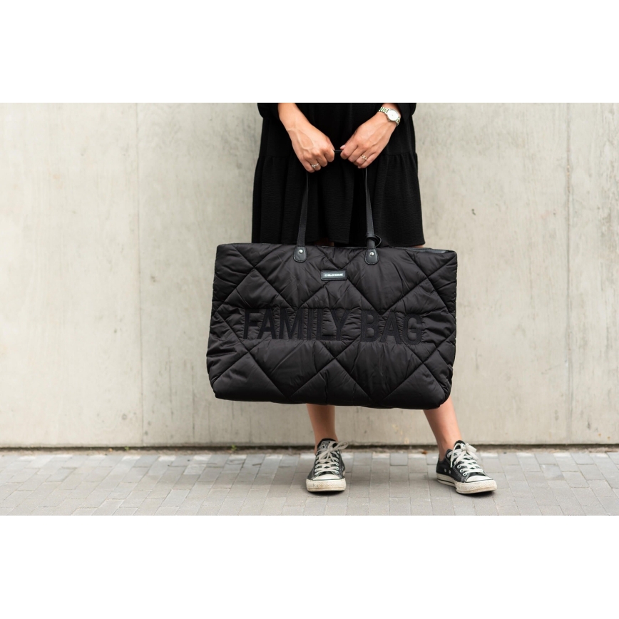 Childhome - Borsa da viaggio FAMILY BAG nera