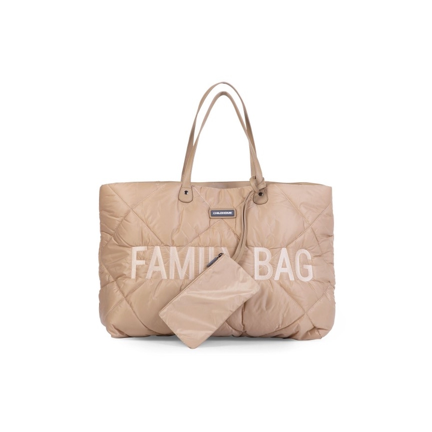 Childhome - Borsa da viaggio FAMILY BAG PUFFERED color crema