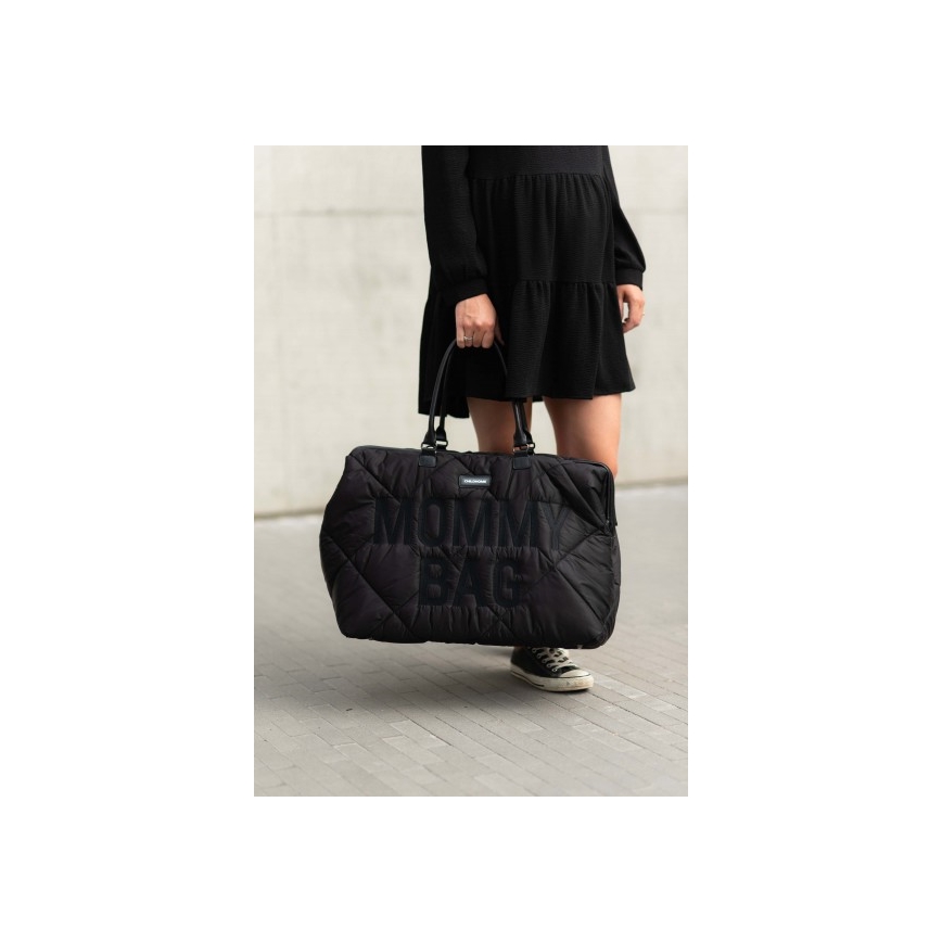 Childhome - Borsa fasciatoio MOMMY BAG PUFFERED nero