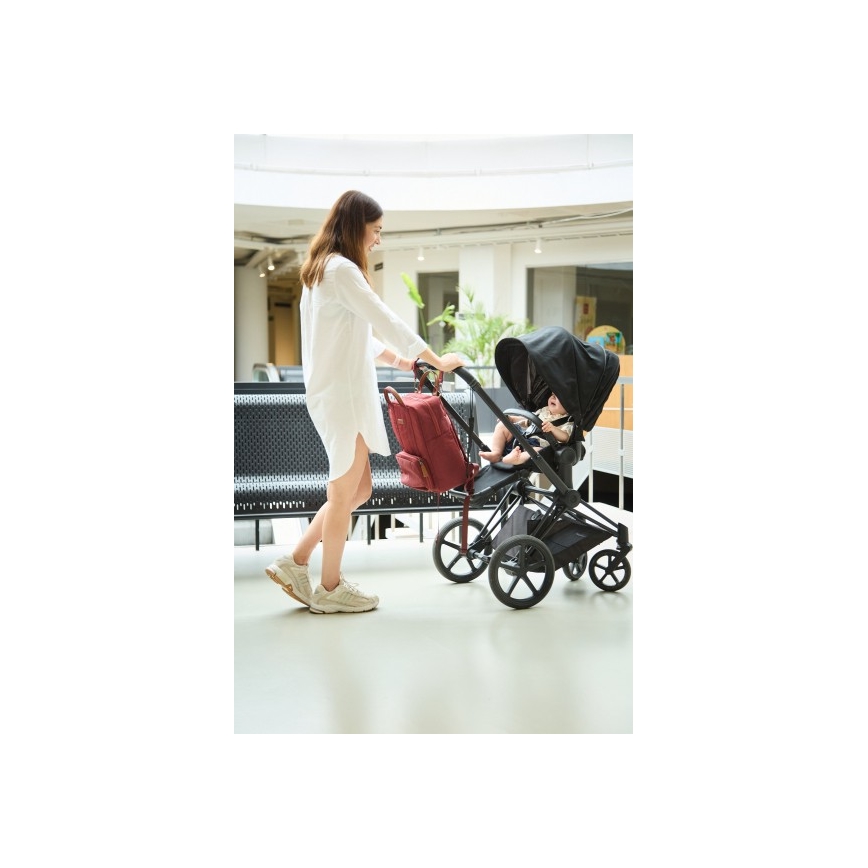 Childhome - Sac à dos à langer FAMILY CLUB rouge