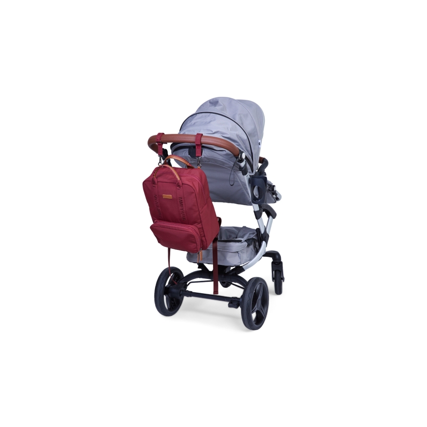 Childhome - Sac à dos à langer FAMILY CLUB rouge