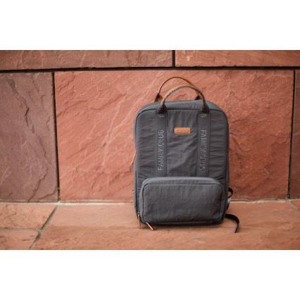 Childhome - Sac à dos à langer FAMILY CLUB SIGNATURE gris