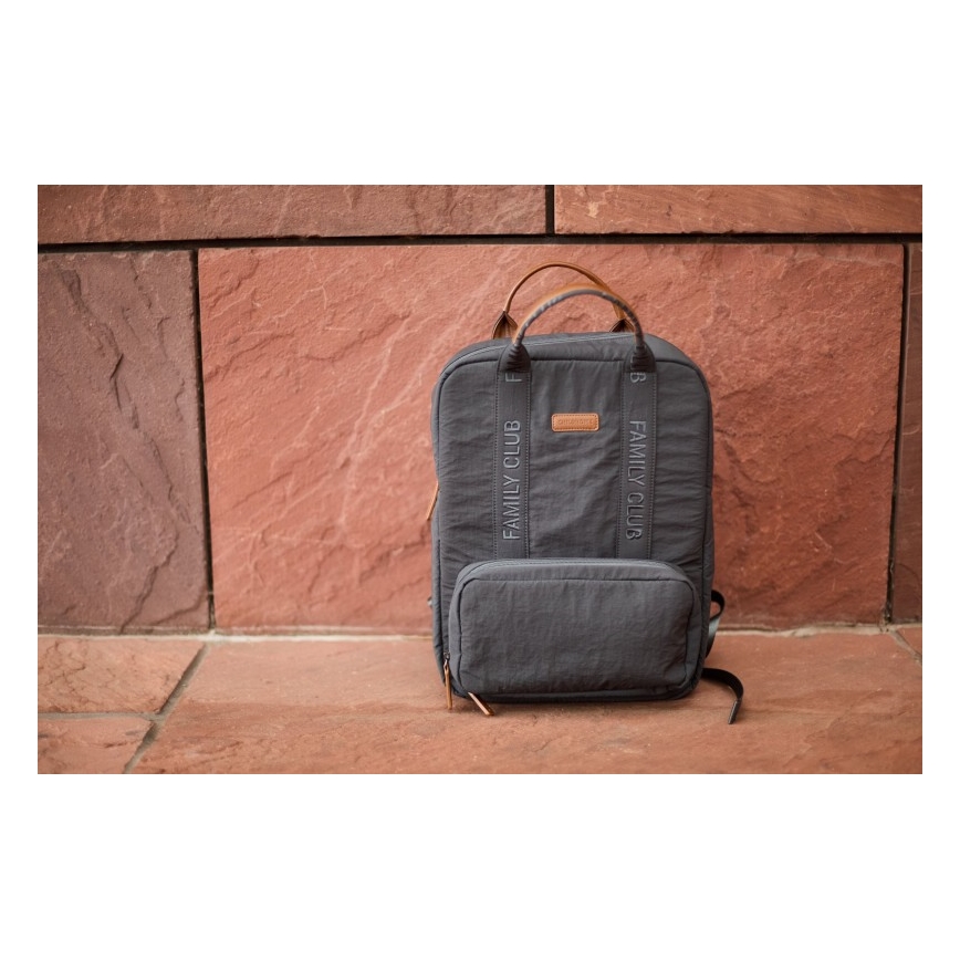 Childhome - Sac à dos à langer FAMILY CLUB SIGNATURE gris