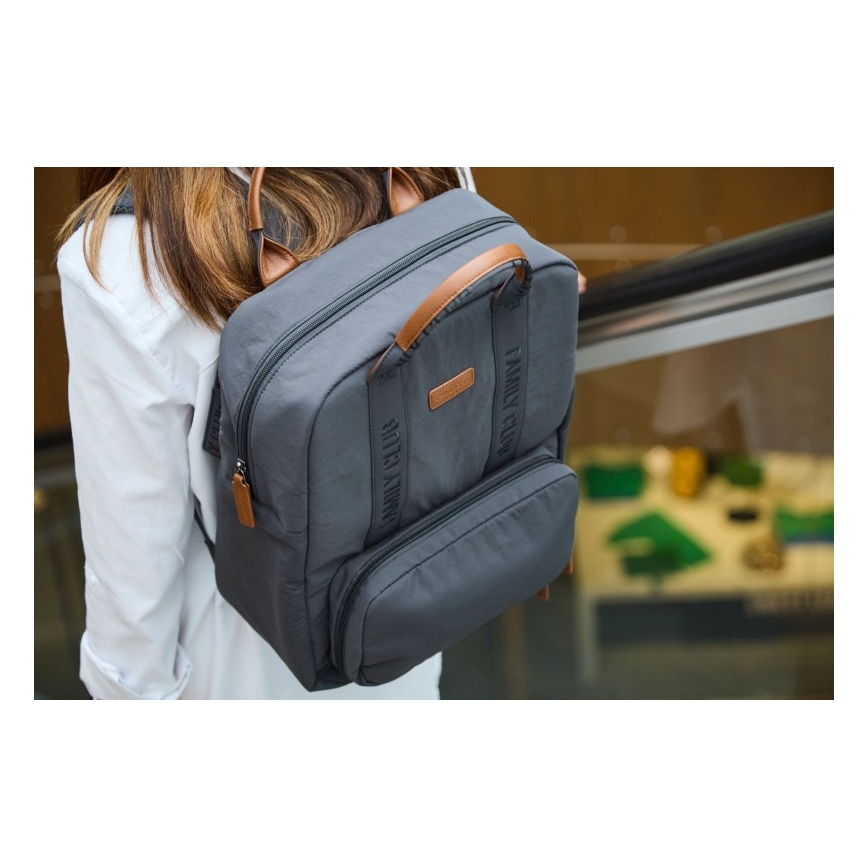 Childhome - Sac à dos à langer FAMILY CLUB SIGNATURE gris