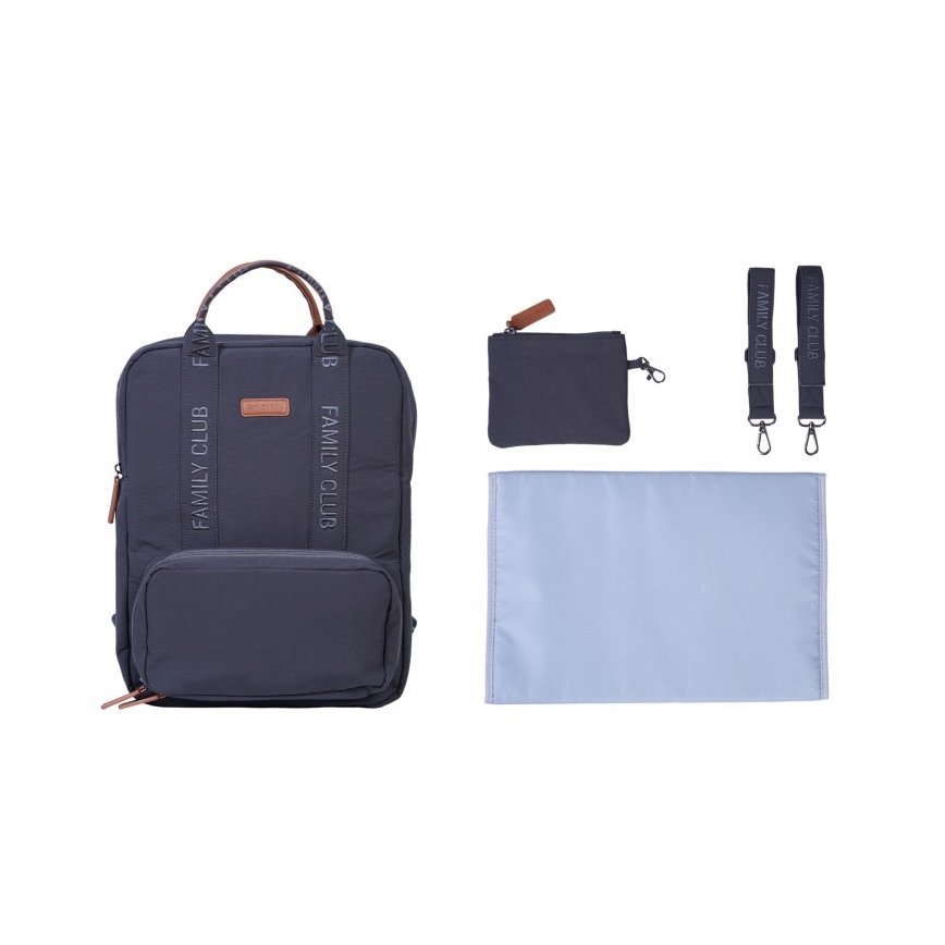 Childhome - Sac à dos à langer FAMILY CLUB SIGNATURE gris