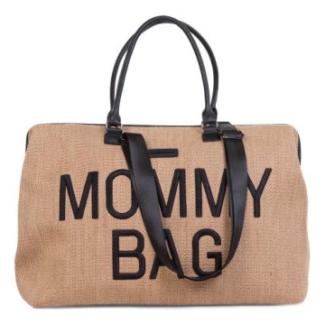 Childhome - Sac à langer MOMMY BAG RAFFIA LOOK beige