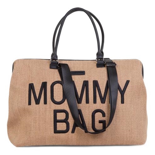 Childhome - Sac à langer MOMMY BAG RAFFIA LOOK beige