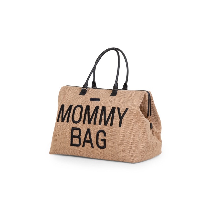 Childhome - Sac à langer MOMMY BAG RAFFIA LOOK beige
